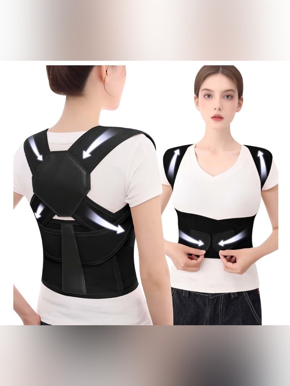 Back Brace Posture Corrector Trainer Size XL X-Large Black